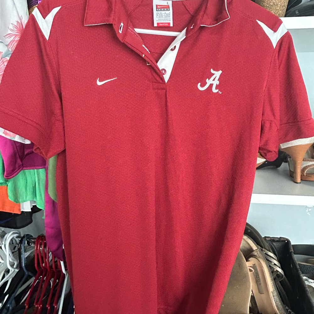 Nike Red and White Sports Jersey